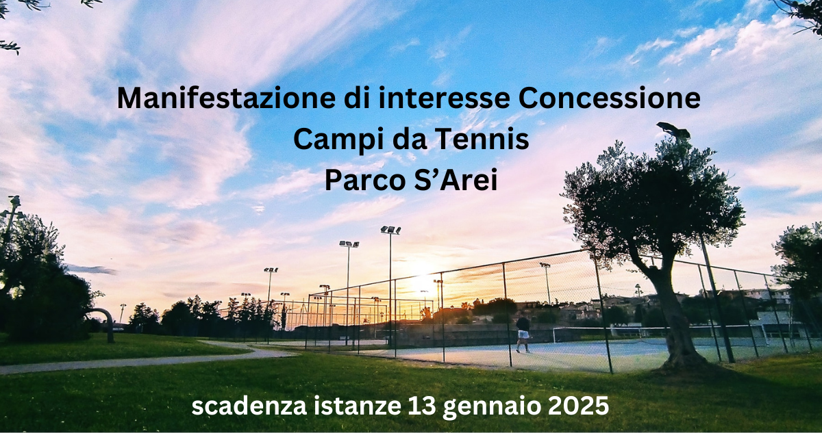 Manifestazione di interesse Concessione Campi da Tennis Parco S’Arei