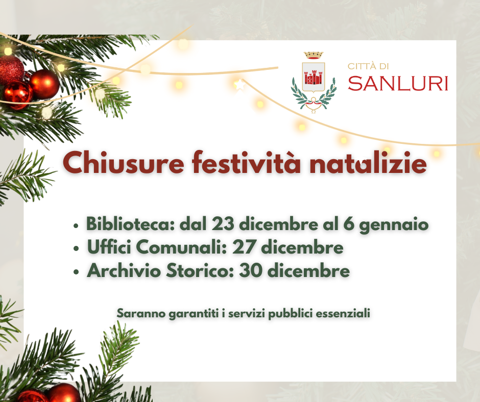 chiusura festività